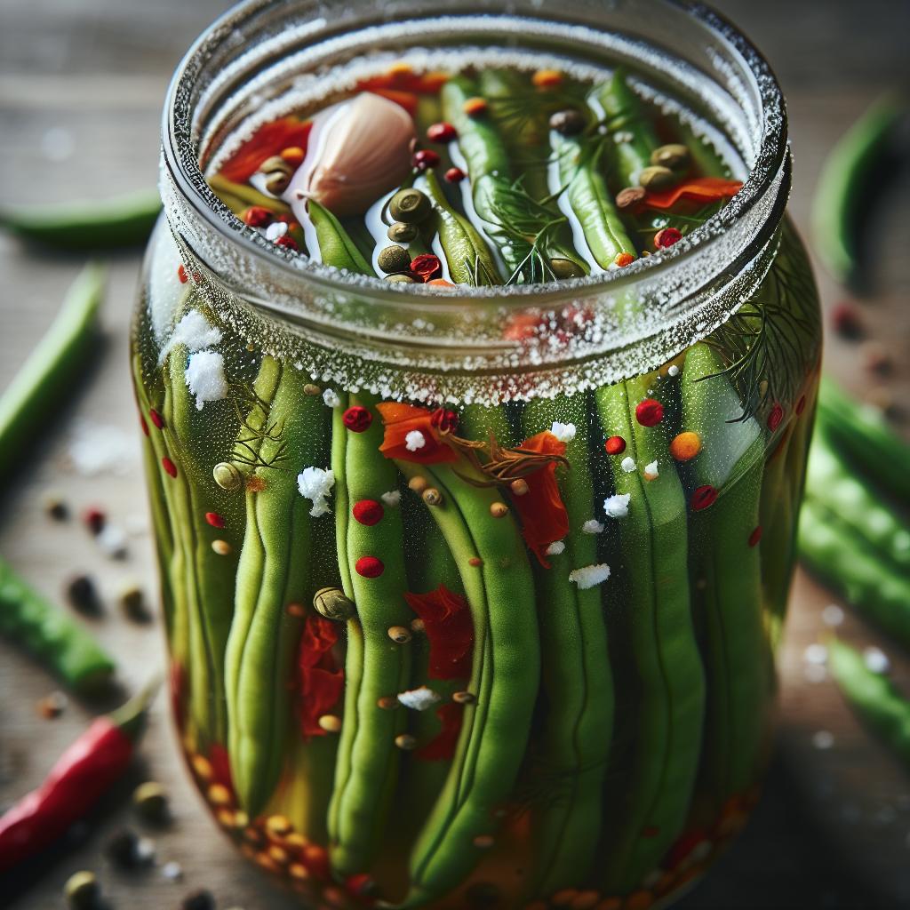 spicy pickled green beans