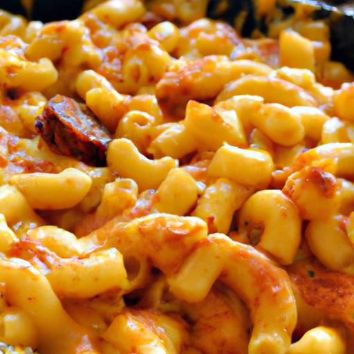 spicy sausage mac and cheese