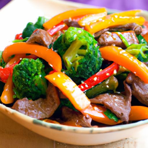 spicy sesame beef stir fry