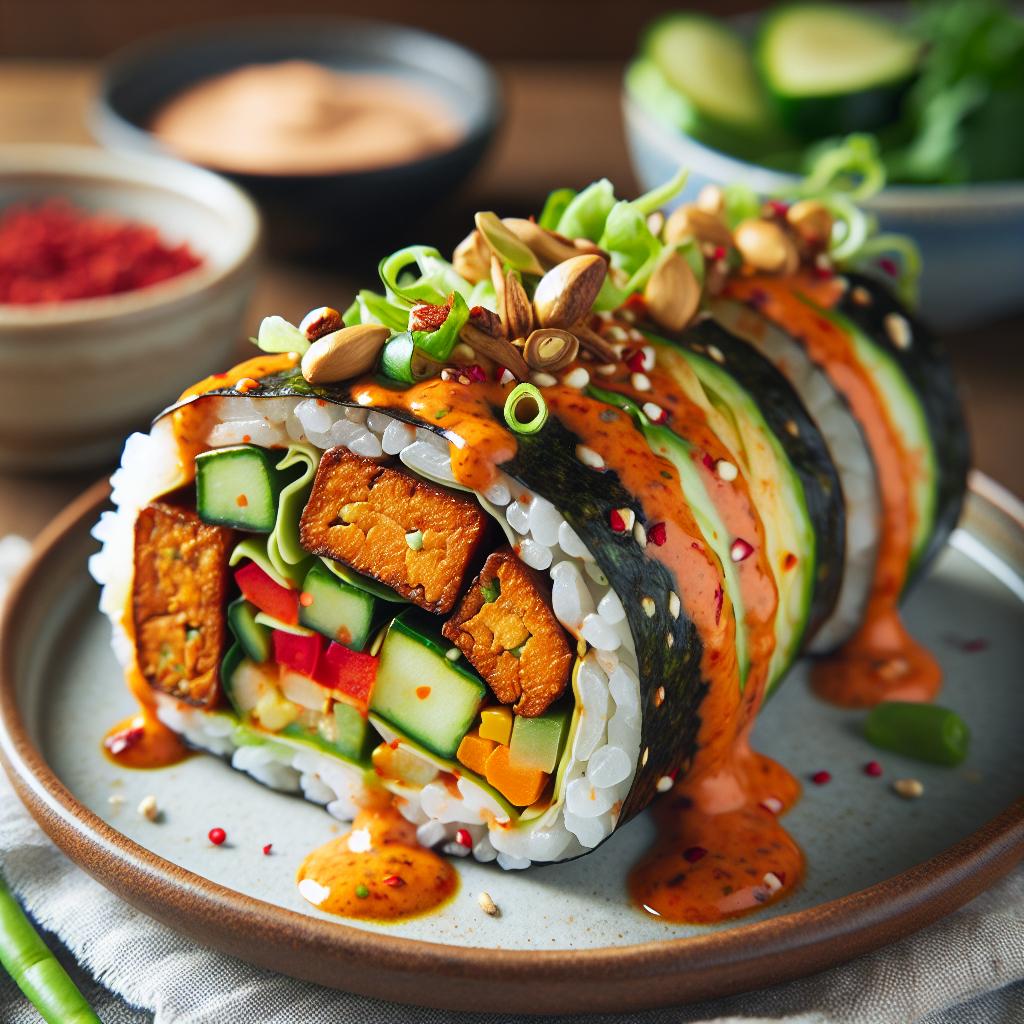 spicy tempeh roll