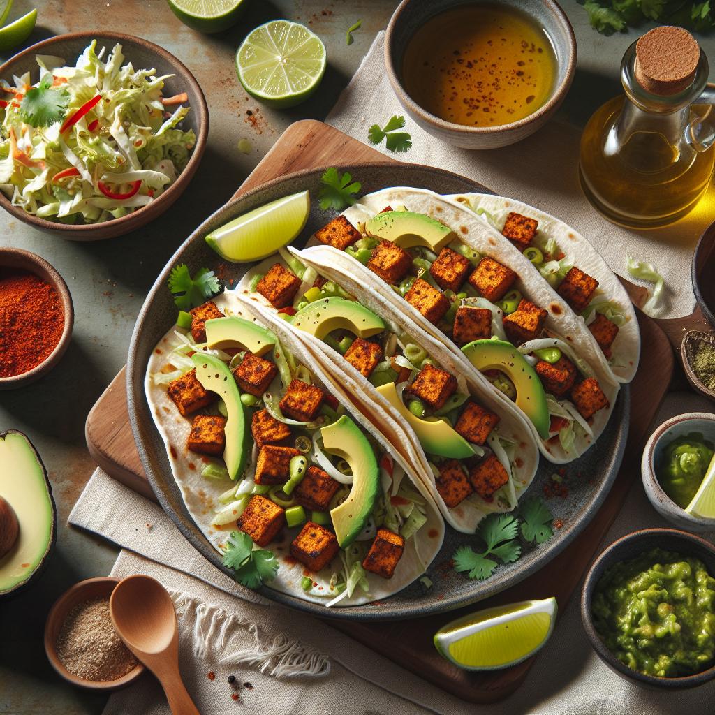 spicy tempeh taco