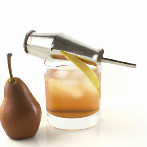 spiked pear and ginger cocktail