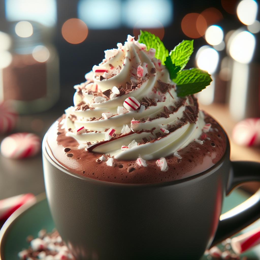 Spiked Peppermint Hot Chocolate