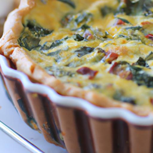 spinach and bacon quiche