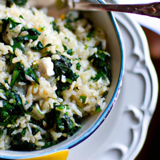 spinach and feta pilaf with basmati rice