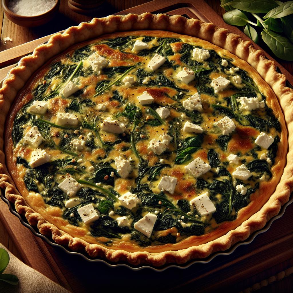 spinach and feta quiche