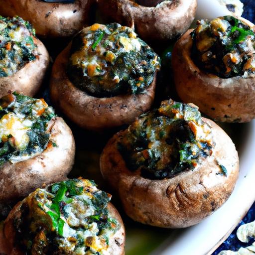 Spinach and Feta Stuffed Mushrooms