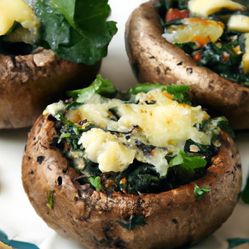 Spinach and Feta Stuffed Portobello Mushrooms