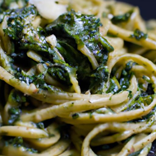 spinach and garlic linguine