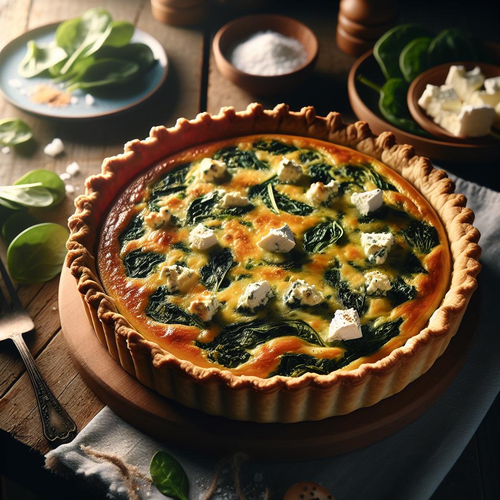 spinach and goat cheese quiche