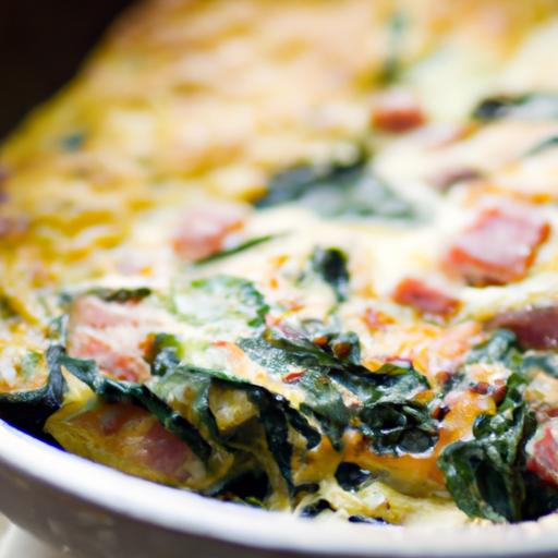 Spinach and Ham Frittata