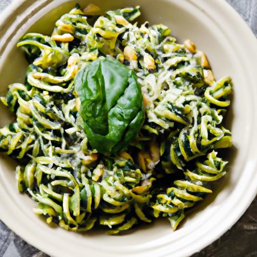 spinach and pesto pasta