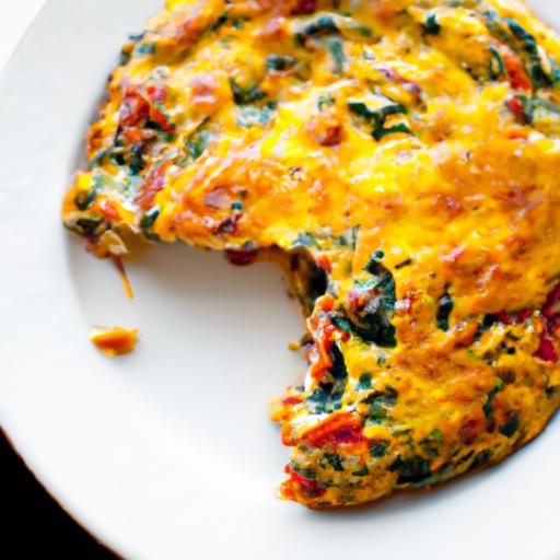 spinach and sun dried tomato frittata