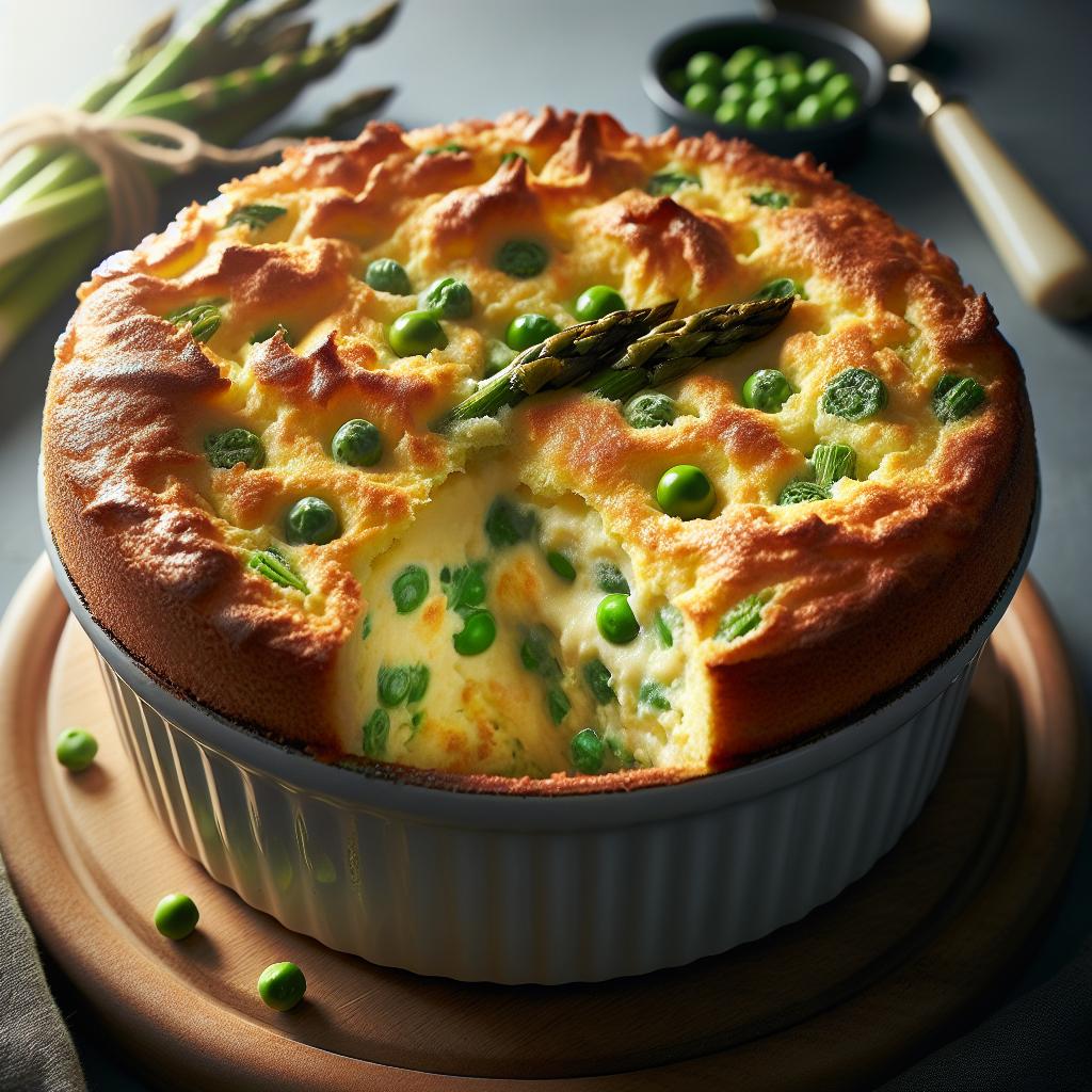 spring vegetable soufflé