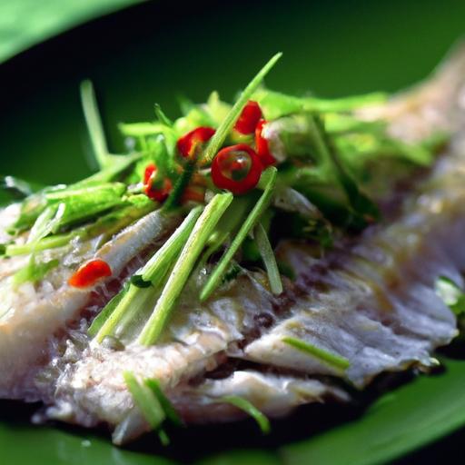 steamed fish with lime and garlic