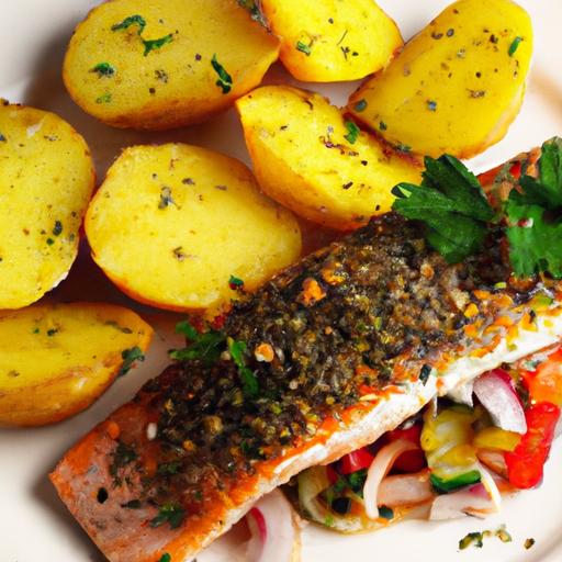 Steelhead with Potato Hash