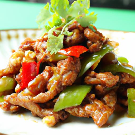 stir fried eel strips