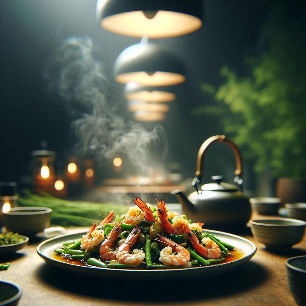 Stir Fried Shrimp with Longjing Tea