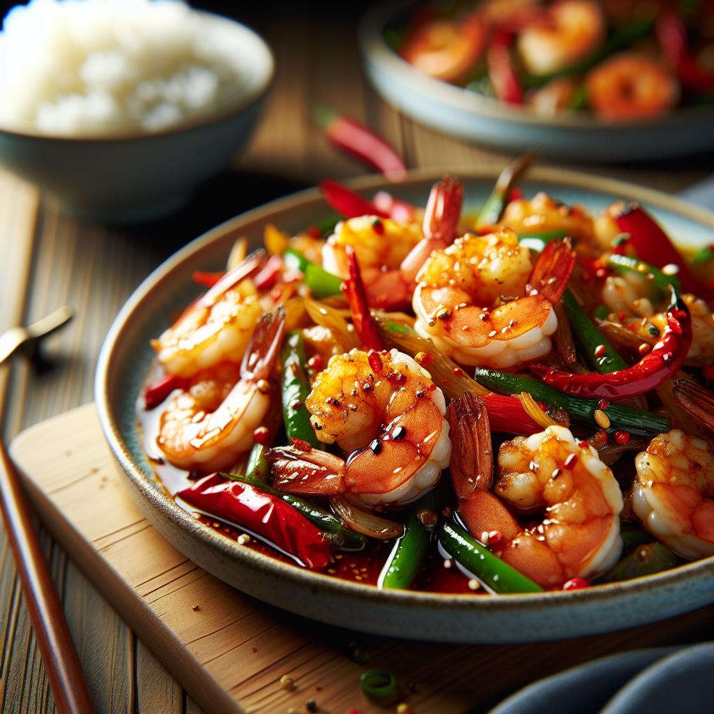 Stir Fried Shrimp with Spicy Sauce