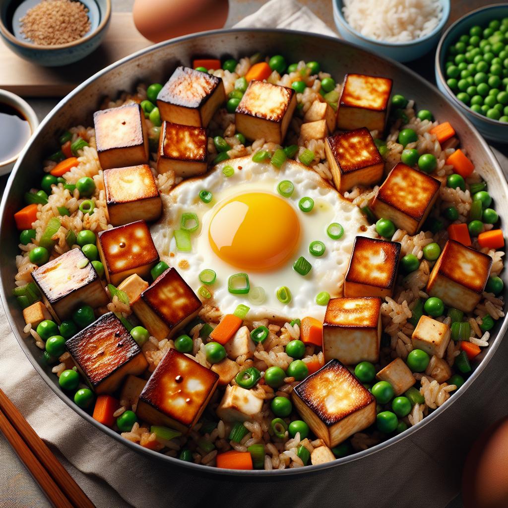 Stir Fried Tofu with Yangzhou Fried Rice