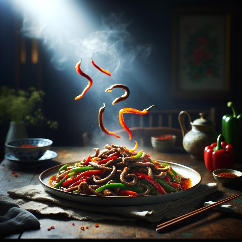 Stir Fried Tripes with Peppers