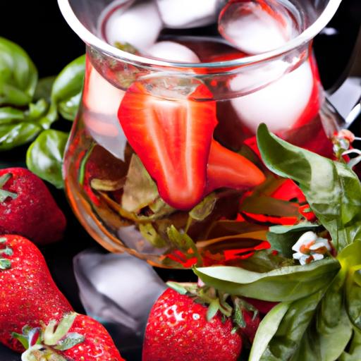 strawberry basil iced tea