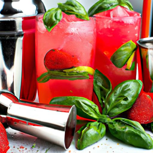 strawberry basil spritz