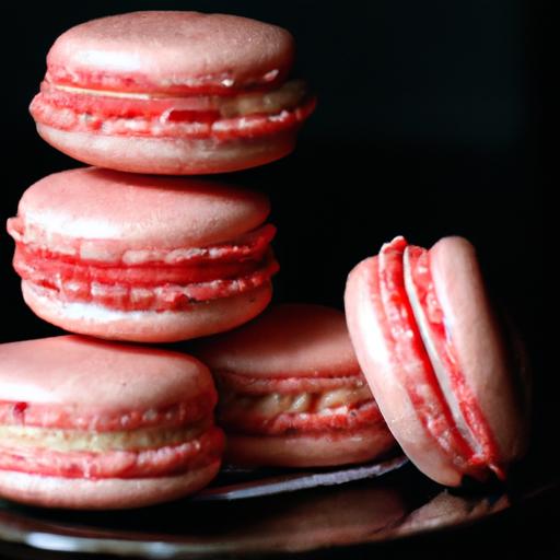 strawberry macarons