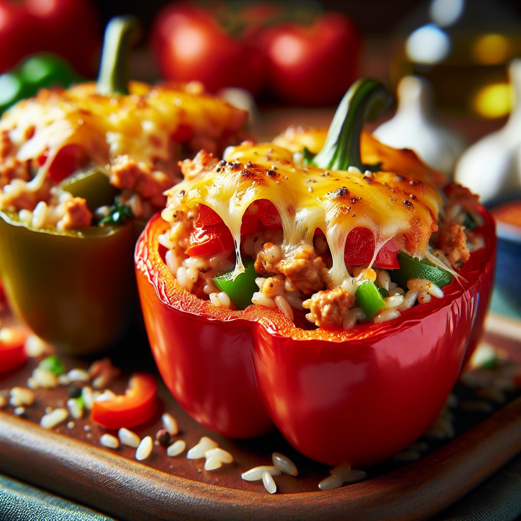 stuffed bell peppers with ground turkey