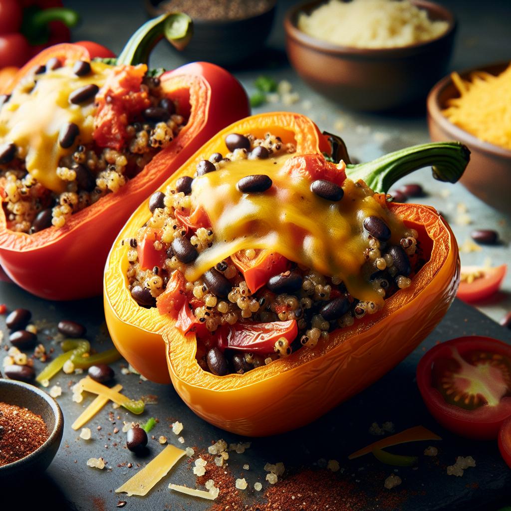 Stuffed Bell Peppers with Quinoa