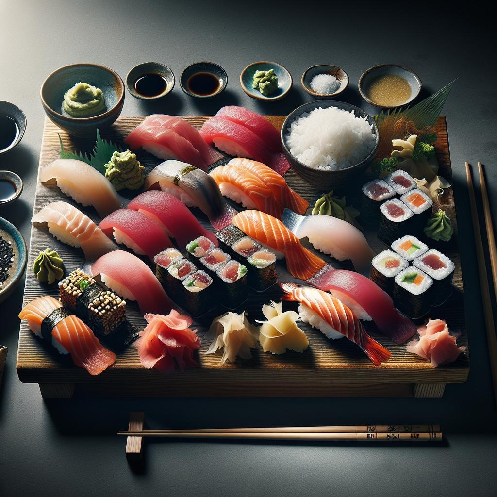 sushi and sashimi platter