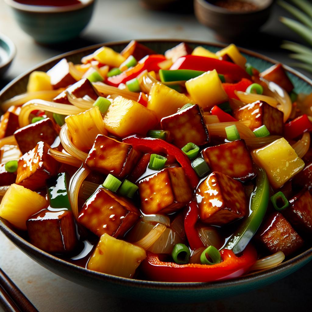 sweet and sour tempeh