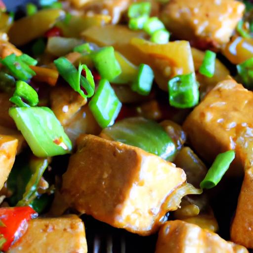 sweet and sour tofu stir fry