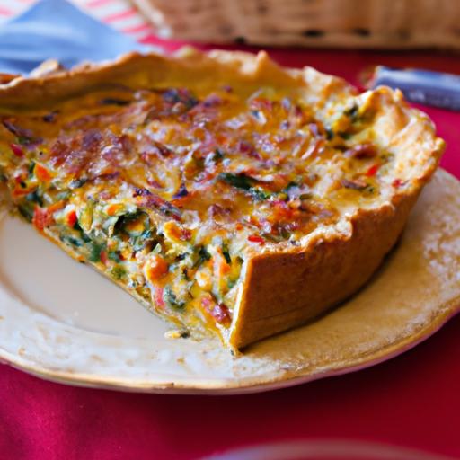 swiss chard and bacon quiche