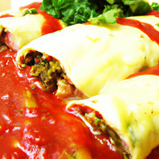 swiss chard and chicken enchiladas