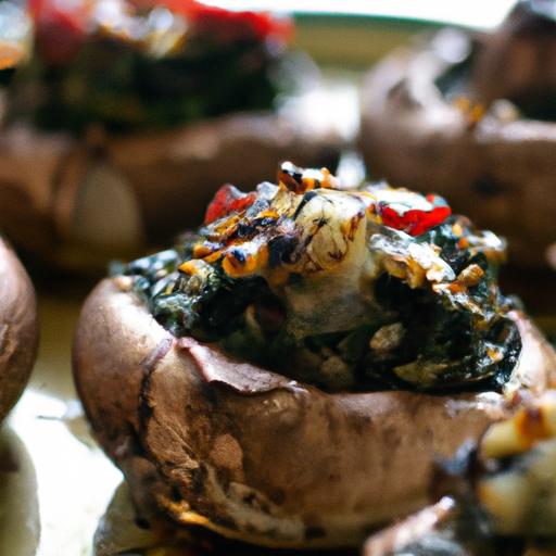 Swiss Chard and Goat Cheese Stuffed Portobello Mushrooms