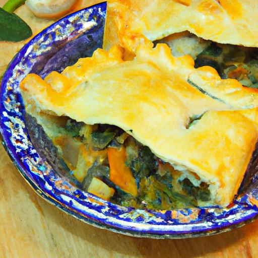 swiss chard and mushroom pot pie