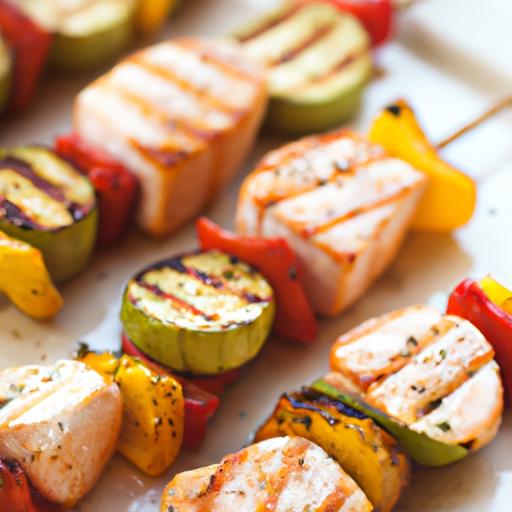 swordfish skewers with vegetables