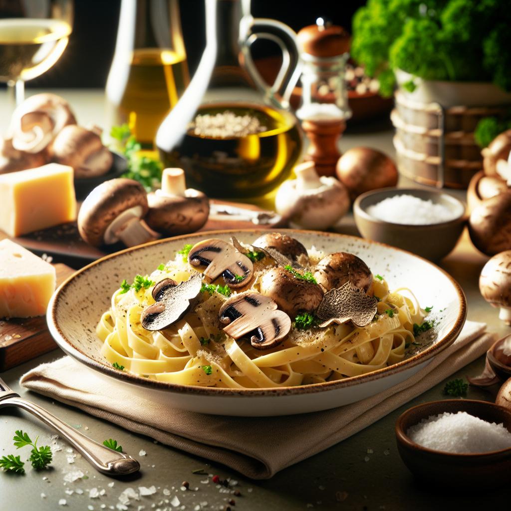 tagliatelle funghi e tartufo