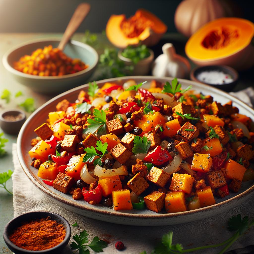 tempeh & pumpkin hash