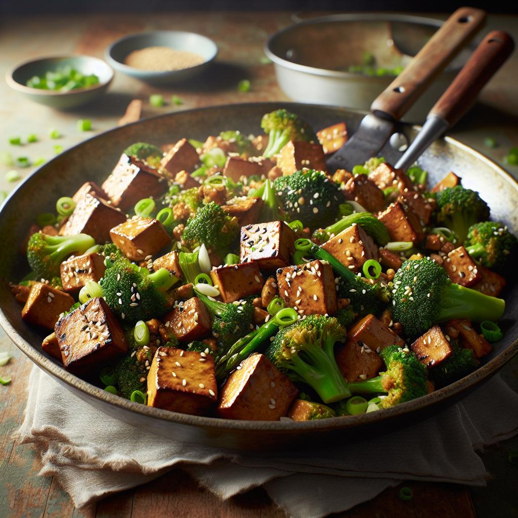 tempeh and broccoli stir fry