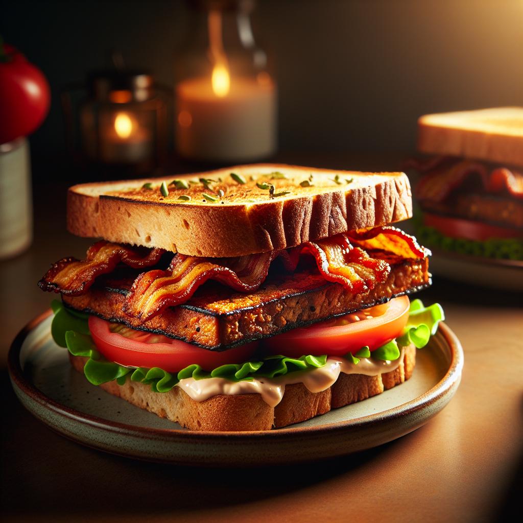 Tempeh Bacon Blt Sandwich