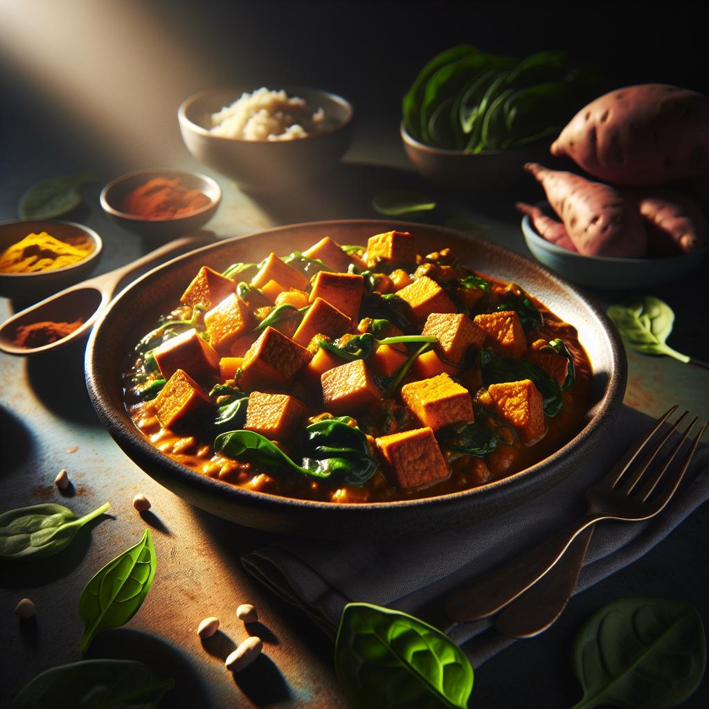 tempeh curry with sweet potatoes