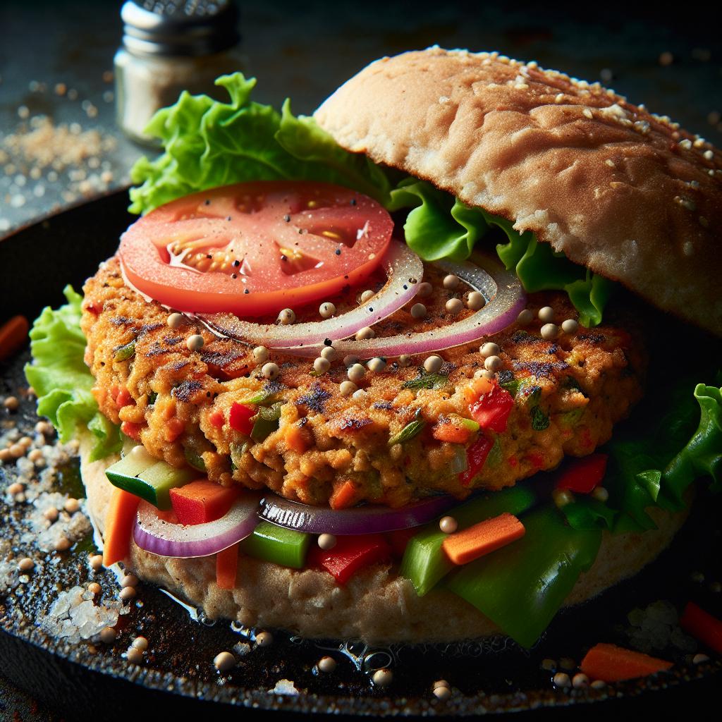 Tempeh Veggie Burger