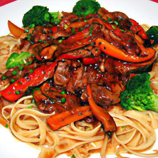 teriyaki beef linguine