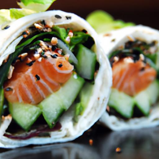 teriyaki salmon rice paper wraps