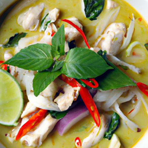 thai green curry noodle soup