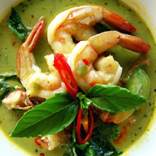 thai green prawn curry