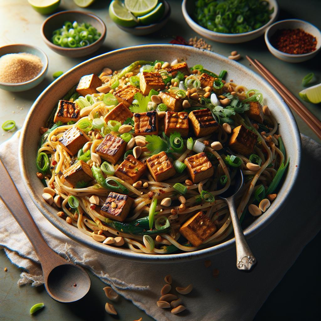 Thai Peanut Tempeh Noodles