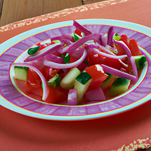 Tomato, Cucumber, and Red Onion Salad